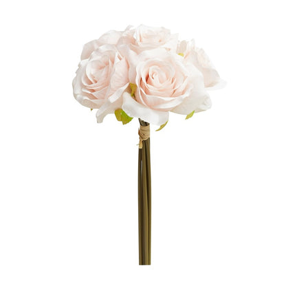 Artificial Silk Hand-Tied Bella Rose Bouquet - Nude Pink