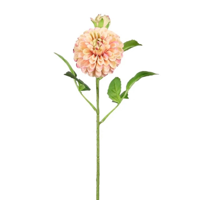 Artificial Pompom Dahlia Stem
