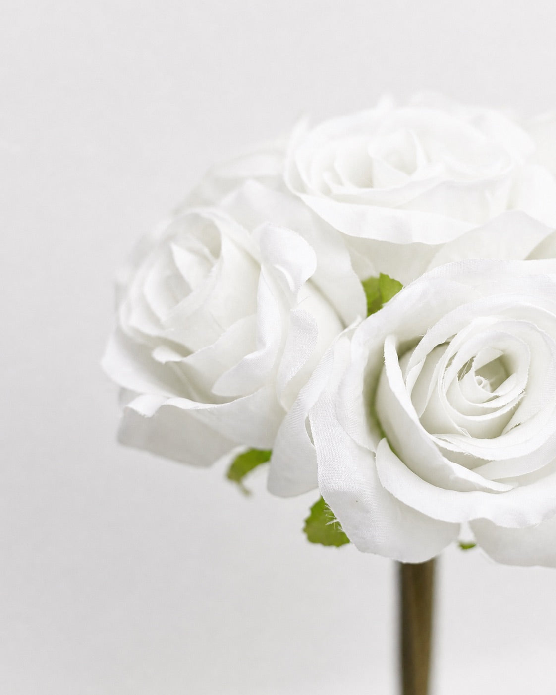 Artificial Silk Hand-Tied Bella Rose Bouquet - White