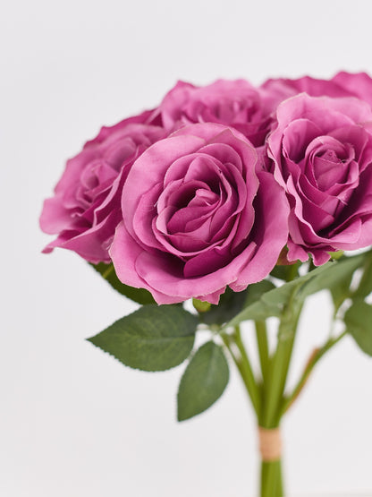 Artificial Silk Classic Rose Bouquet (Lilac Rose)