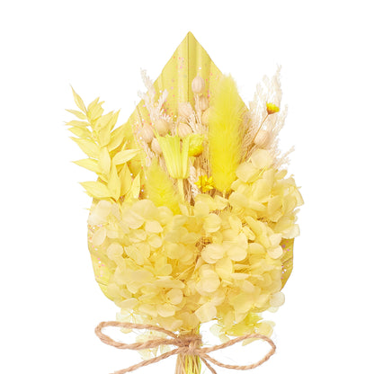 Dried Palm Spear Bouquet (Pastel Yellow Glitter)
