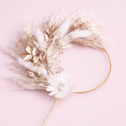 Dried Flower Ring (10cm) (Gold)