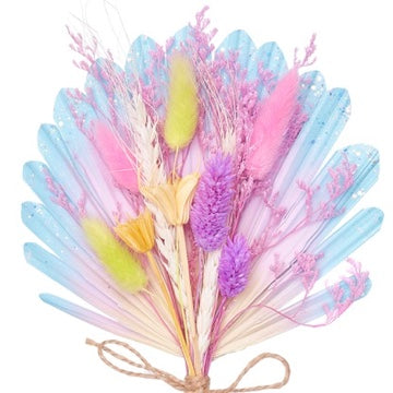Dried Shell Palm Bouquet (Rainbow Sherbet)