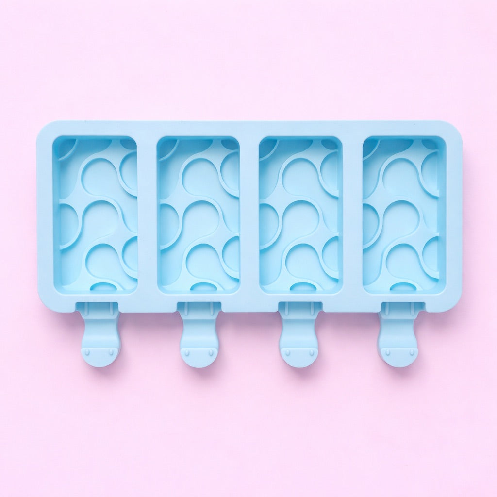 4-Cavity Rectangular Popsicle Silicone Mould (Style 3)