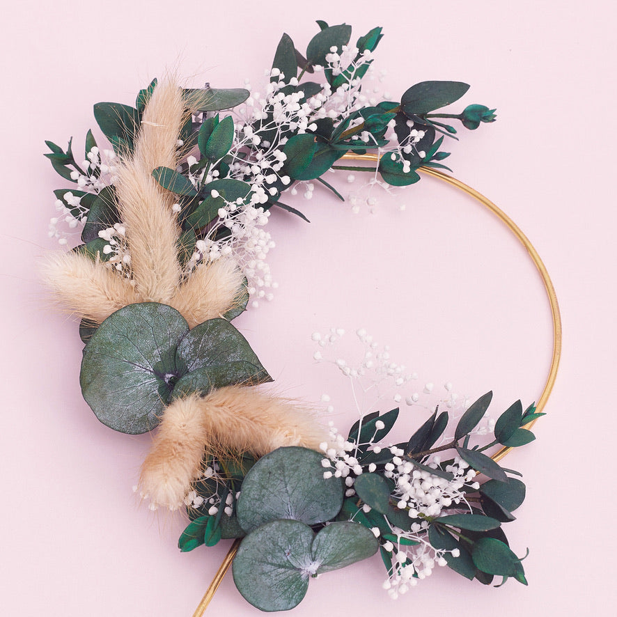 Dried Flower Ring (10cm) (Eucalyptus)