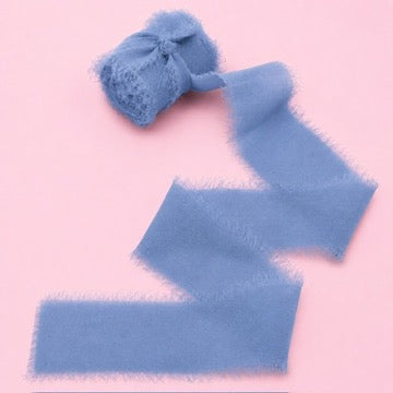 Chiffon Ribbon 40mm x 9m (Dusty Blue)