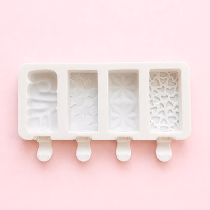4-Cavity Rectangular Popsicle Silicone Mould (Style 1)