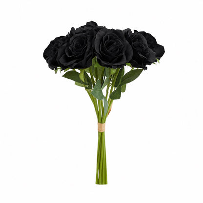 Artificial Silk Classic Rose Bouquet (Black)
