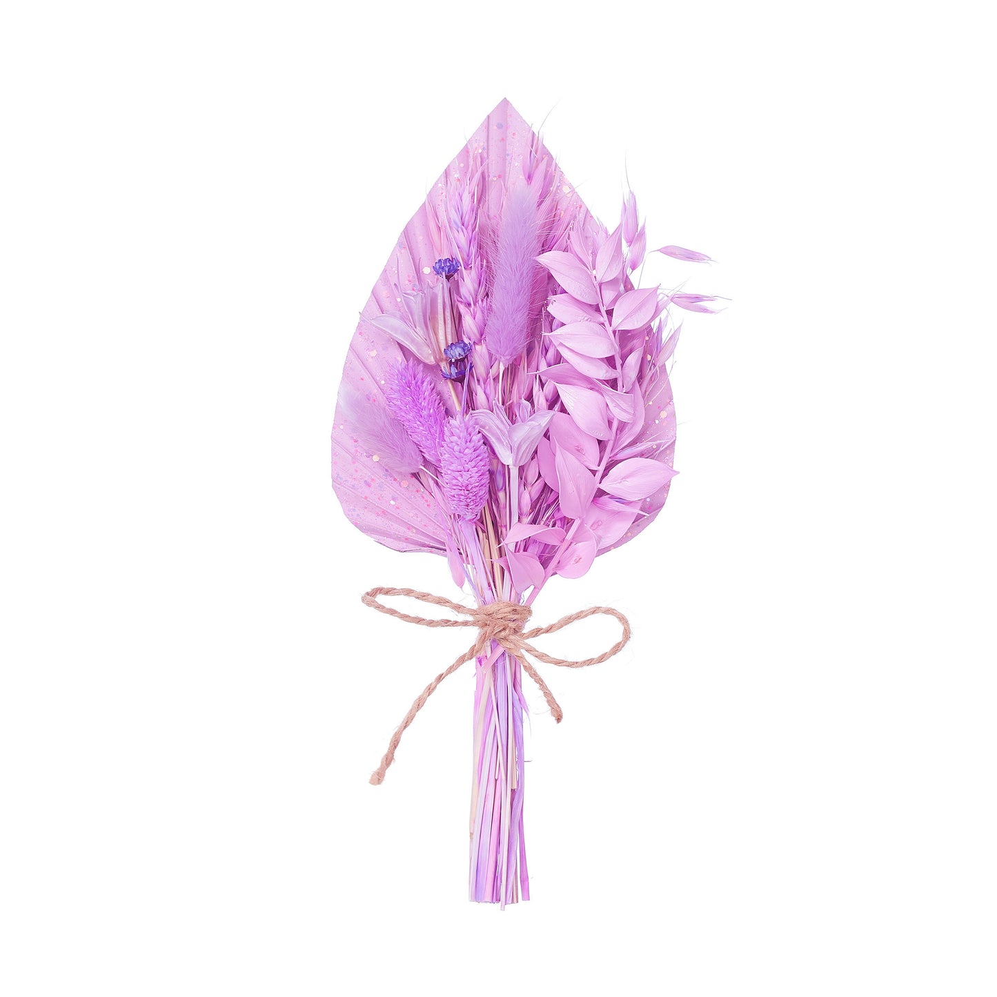 Dried Palm Spear Bouquet (Pastel Purple Glitter)