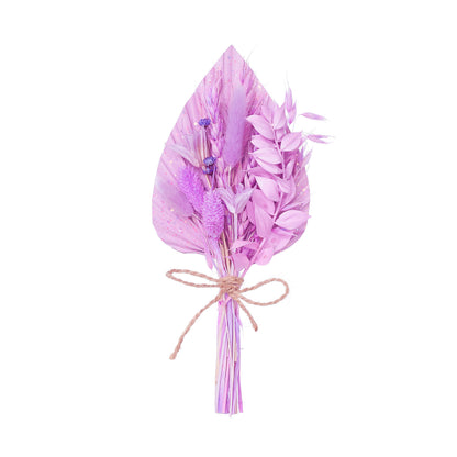 Dried Palm Spear Bouquet (Pastel Purple Glitter)