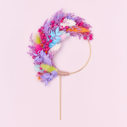 Dried Flower Ring (10cm) (Rainbow Sherbet)