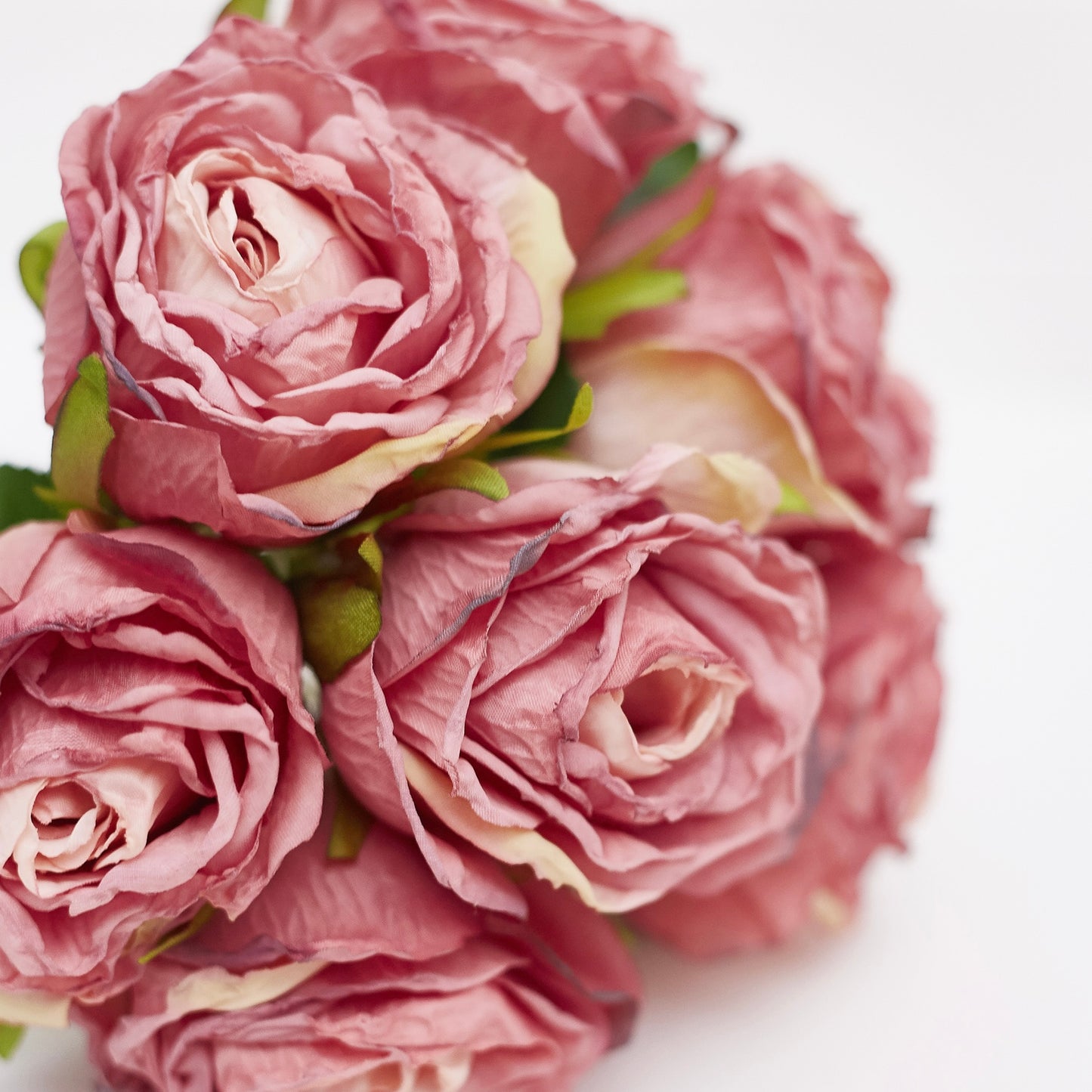 Dried Touch 7-Piece Rose Stem Bouquet – Blush Pink