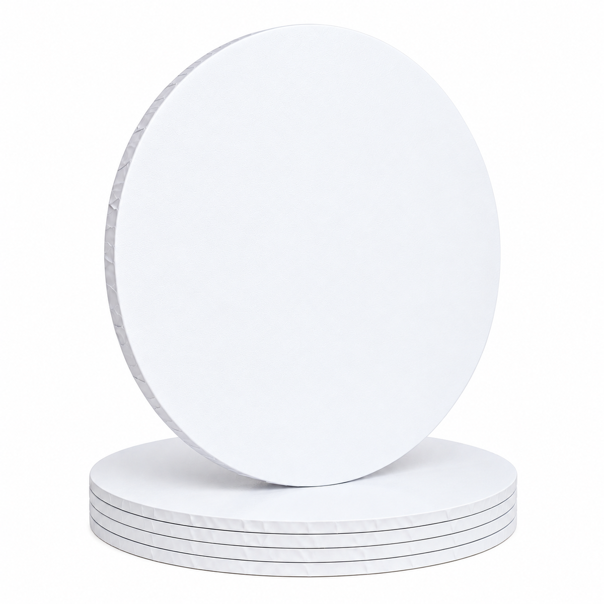 6mm Matte White Round Masonite Cake Boards – Pack of 5