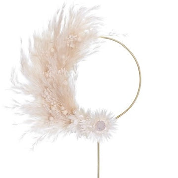 Dried Flower Ring (10cm) (White)