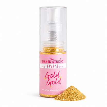 Edible Glitter Dust - 10g Pump Bottle (Gold Gold)