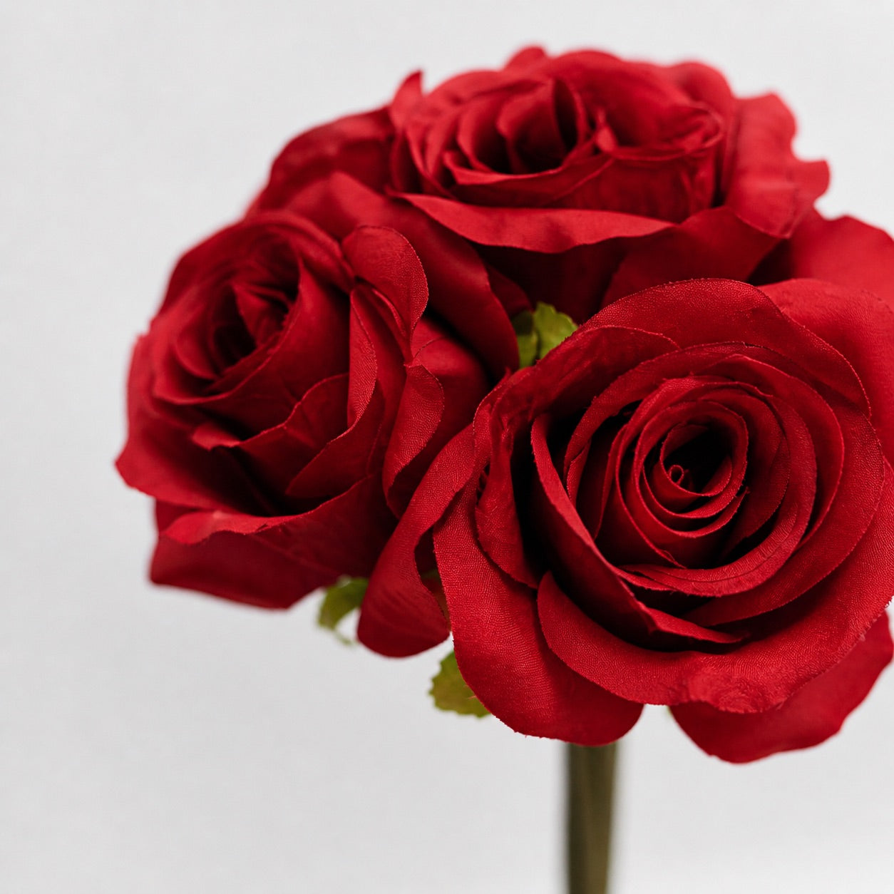 Artificial Silk Hand-Tied Bella Rose Bouquet - Red