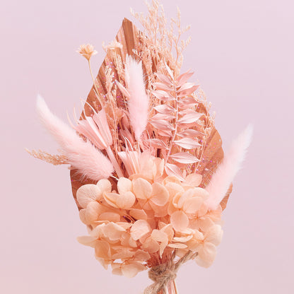 Dried Palm Spear Bouquet (Pastel Peach Glitter)