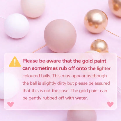 32 Pieces Cake Decorating Ball Sets - White, Gold, Ivory Beige & Latte