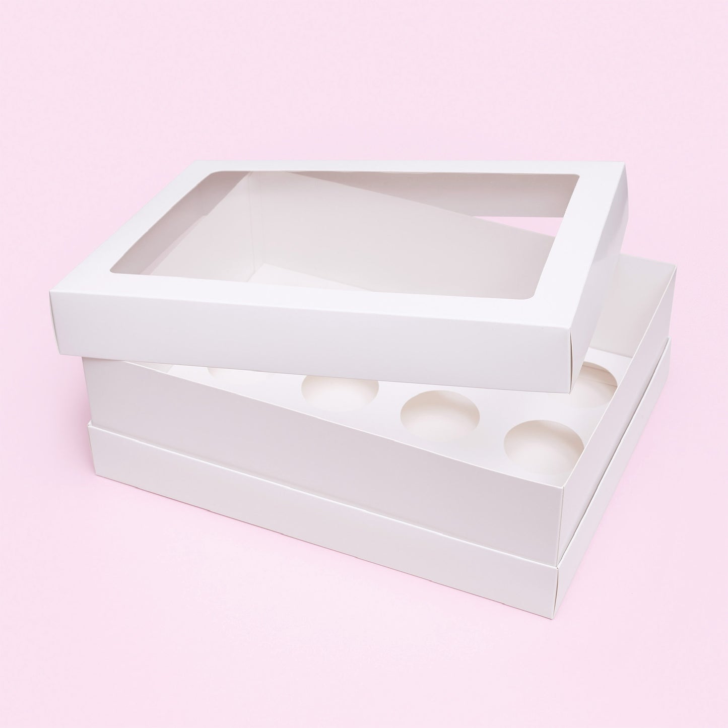 Tall Cupcake Boxes with Extension Piece – Pack of 5 (12 Holes)