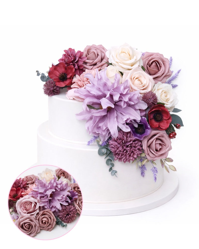 Silk Flower Bags with Foliage (Pink, Cream, Mauve & Lilac)