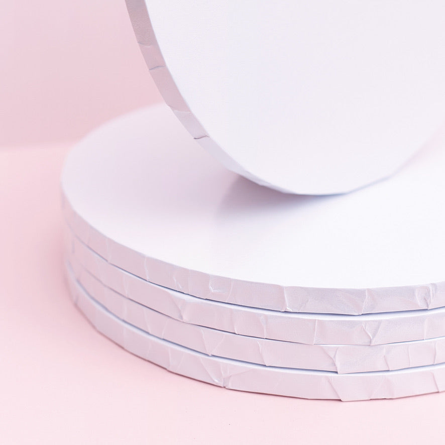 White Gloss Cake Drums – 12mm Thick (Pack of 5)