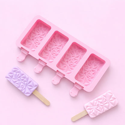 4-Cavity Rectangular Popsicle Silicone Mould (Style 2)