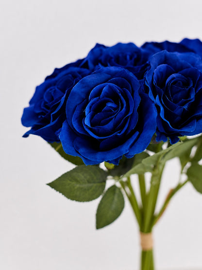 Artificial Silk Classic Rose Bouquet (Dark Blue)