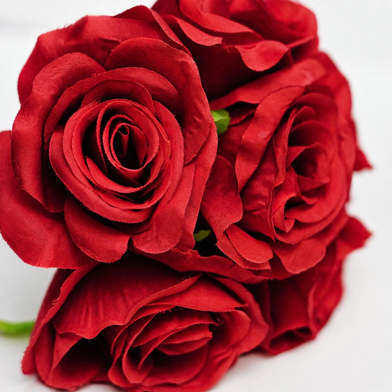 Artificial Silk Hand-Tied Bella Rose Bouquet - Red