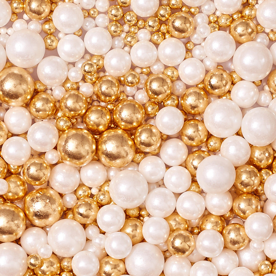 Magical Sprinkle Mixes - 1kg (Gold Gold & White Pearl Mix)