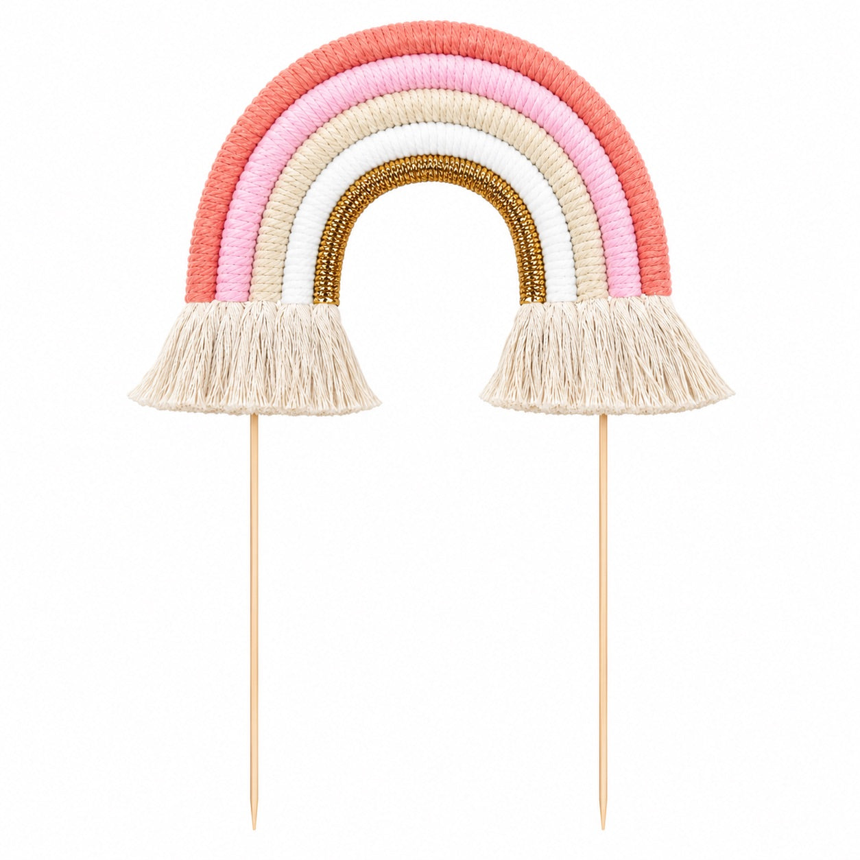 Rainbow Cake Toppers (Peachy Pinks & Gold)