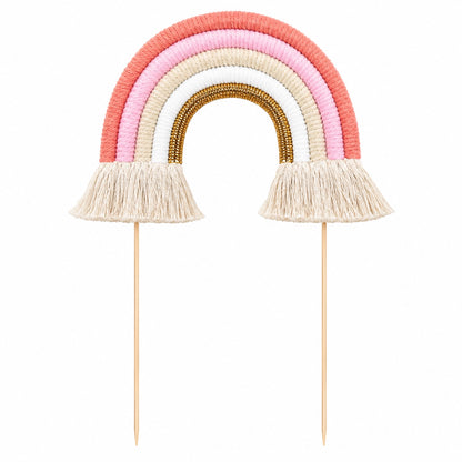 Rainbow Cake Toppers (Peachy Pinks & Gold)