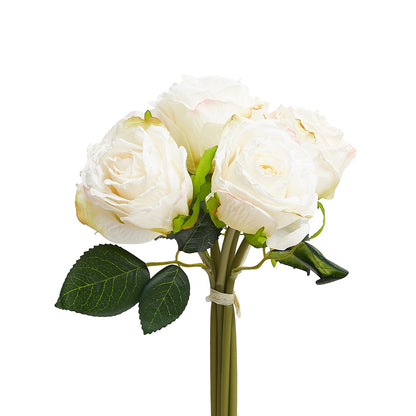 Dried Touch 7-Piece Rose Stem Bouquet – Ivory