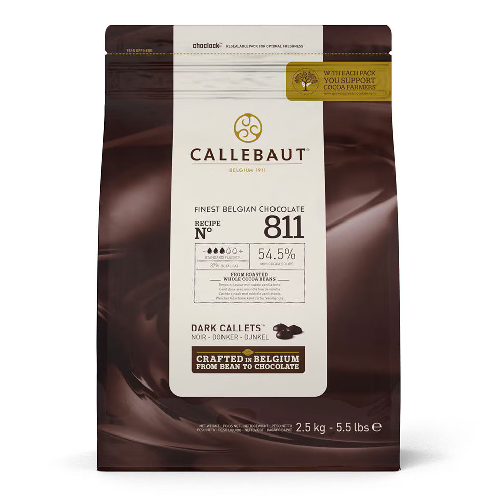 Callebaut Dark 811 - Chocolate Callets (53.1% Cocoa)