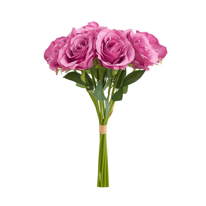 Artificial Silk Classic Rose Bouquet (Lilac Rose)