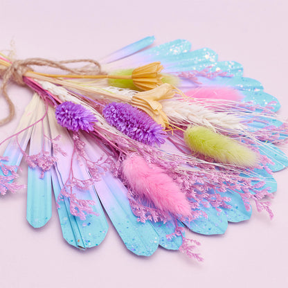 Dried Shell Palm Bouquet (Rainbow Sherbet)