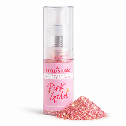 Edible Glitter Dust - 10g Pump Bottle (Pink Gold)