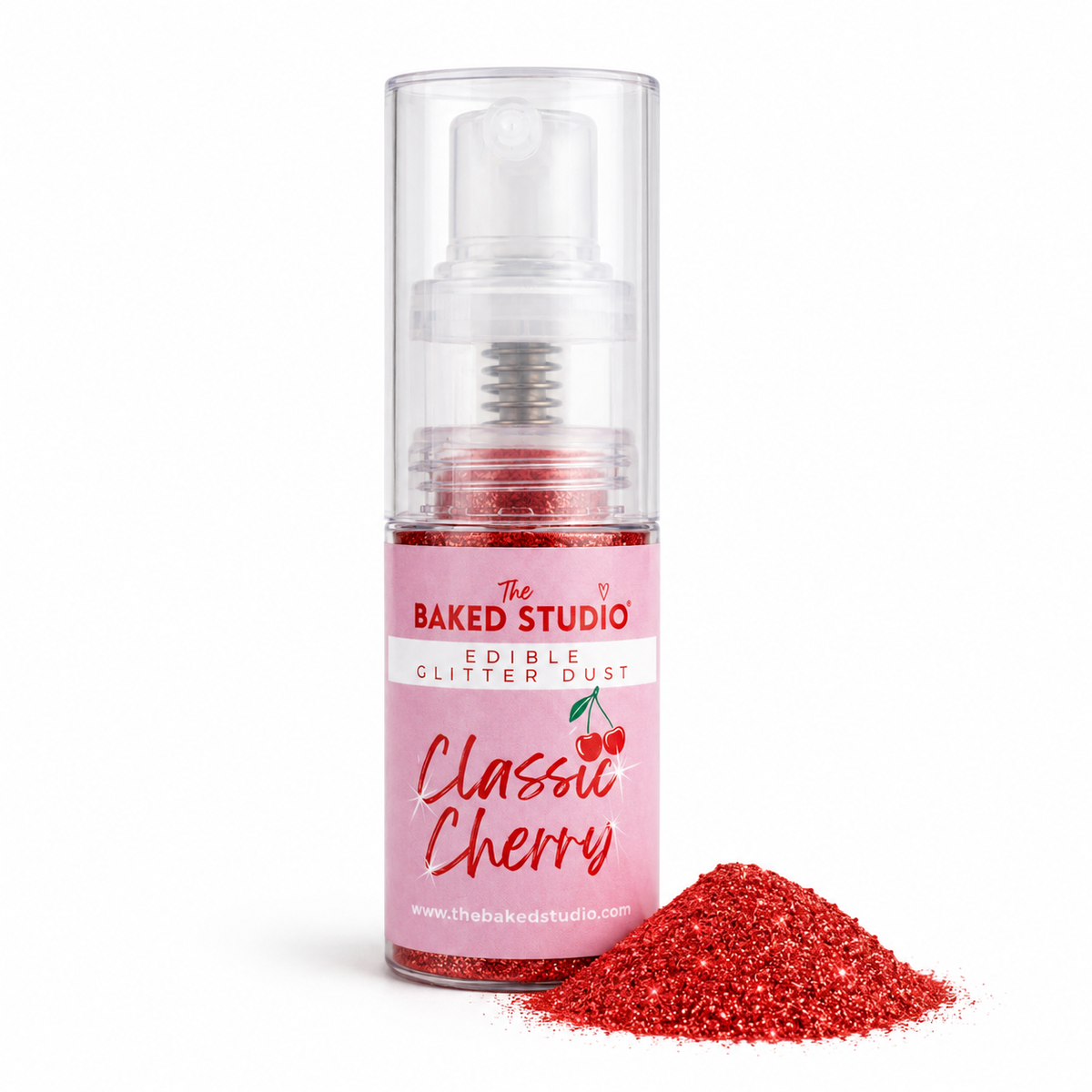 Edible Glitter Dust - 10g Pump Bottle (Classic Cherry 10g)