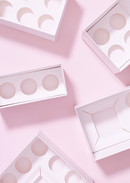 Extra Tall Premium Cupcake Boxes – Pack of 5 with Clear Lids (4 Holes)