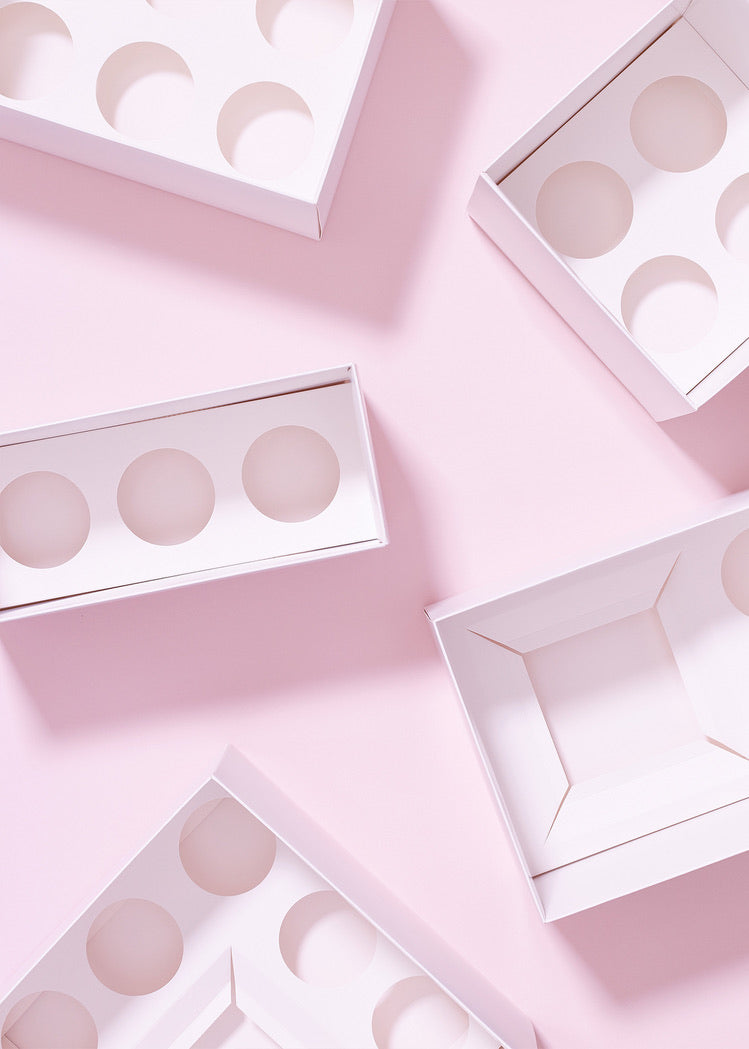 Extra Tall Premium Cupcake Boxes – Pack of 5 with Clear Lids (6 Holes)