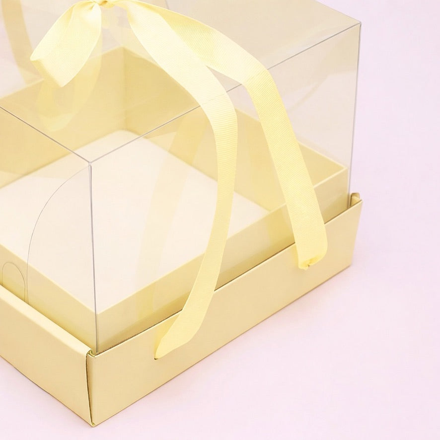 Mini Cake/Bento Cake Board & Box Sets (Lemon)