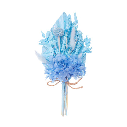 Dried Palm Spear Bouquet (Pastel Blue Glitter)