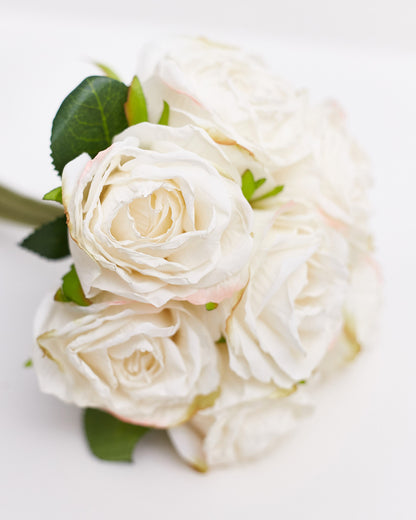 Dried Touch 7-Piece Rose Stem Bouquet – Ivory