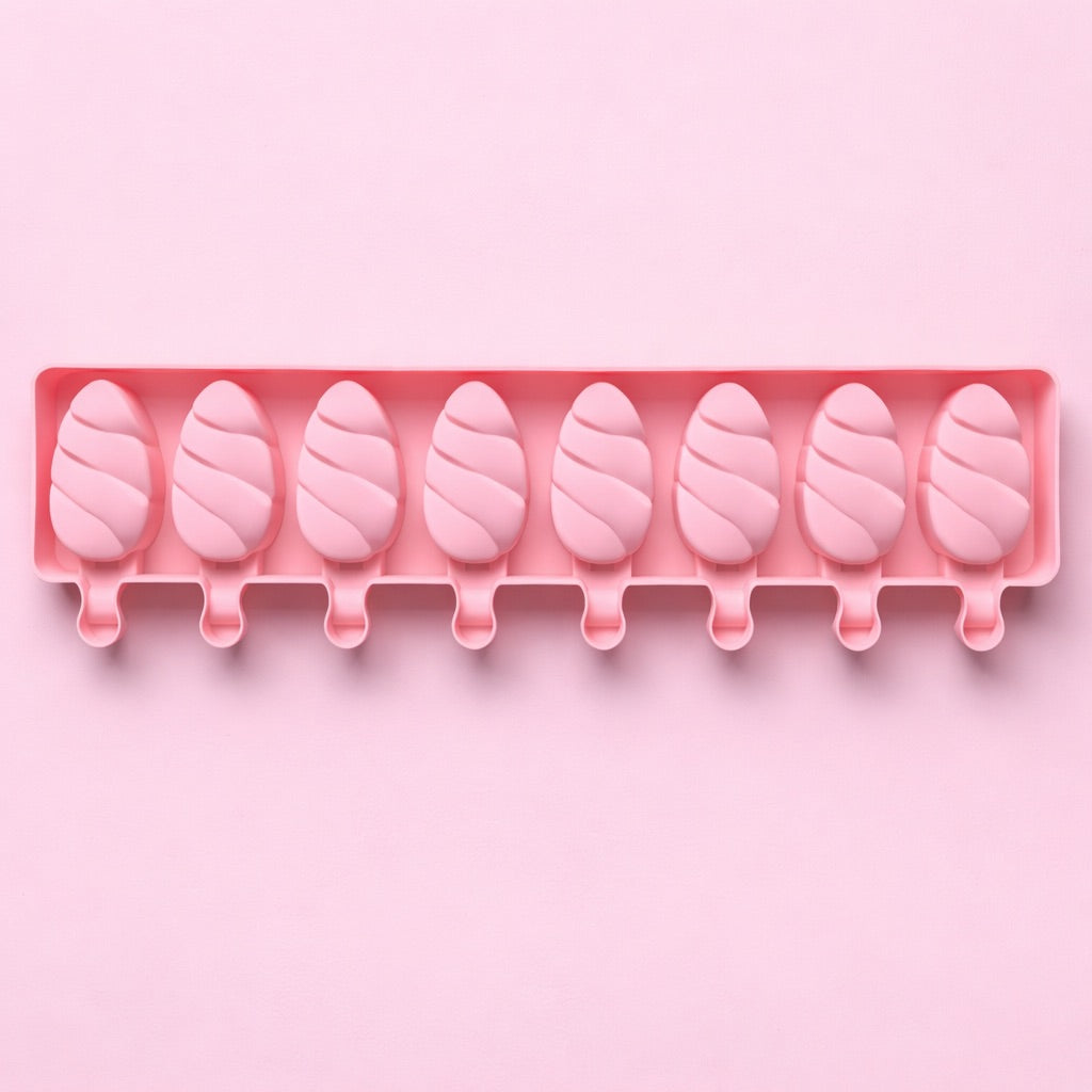 8-Cavity Teardrop Popsicle Silicone Mould