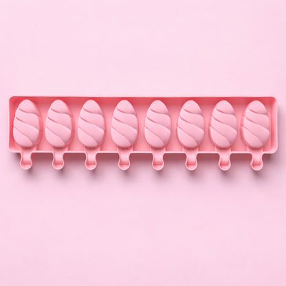 8-Cavity Teardrop Popsicle Silicone Mould