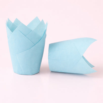Tulip Cupcake Liners – 50 Pack (Light Blue)