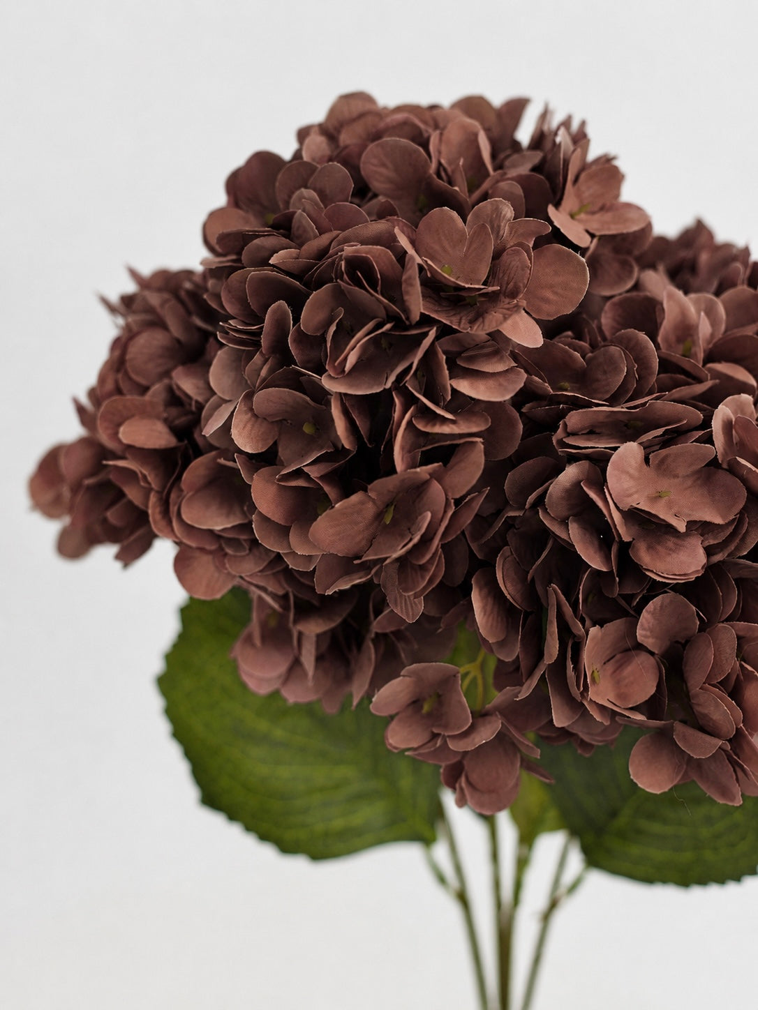 Artificial Silk Hydrangea Bouquet (Coffee)