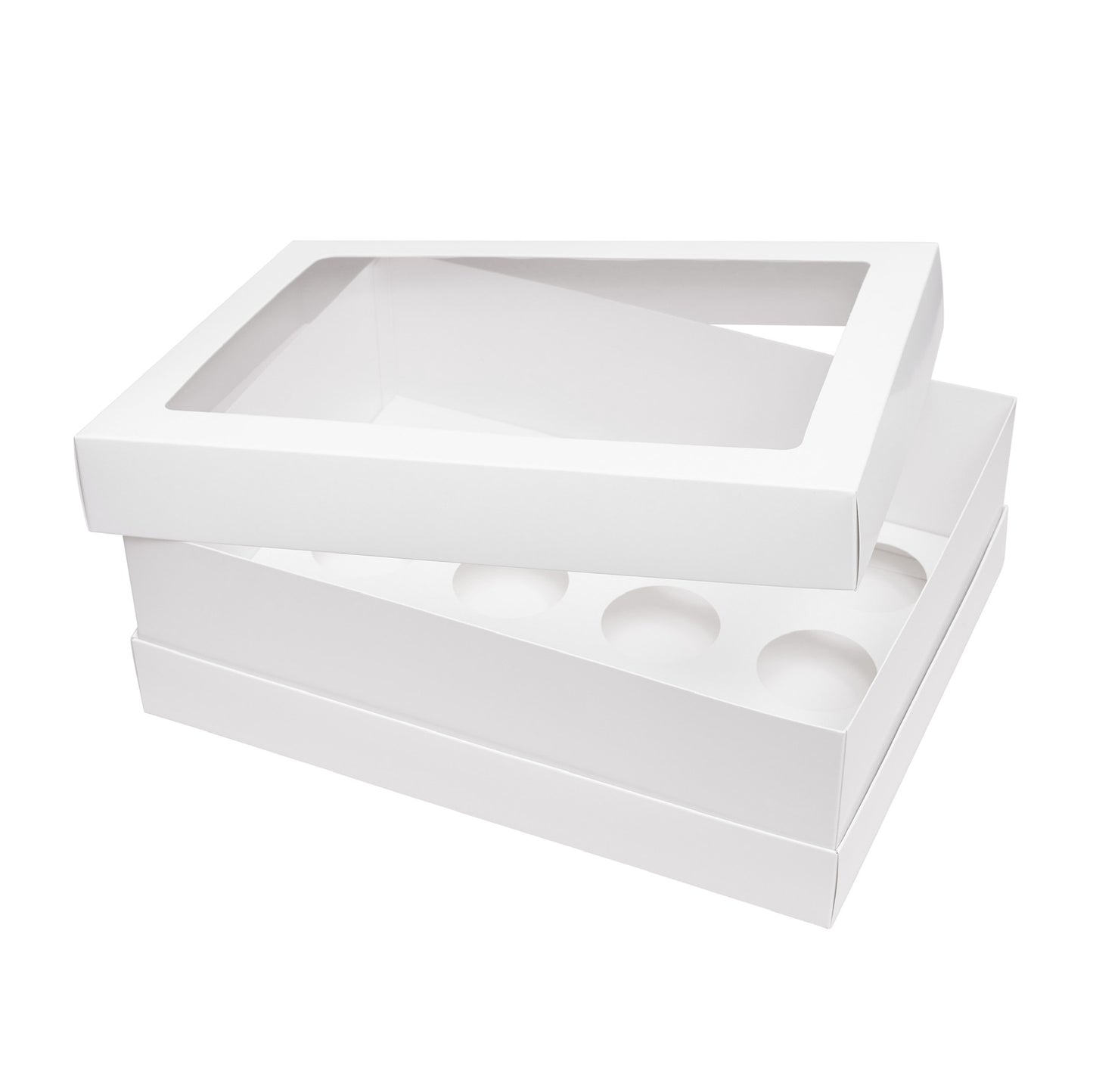 Tall Cupcake Boxes with Extension Piece – Pack of 5 (12 Holes)