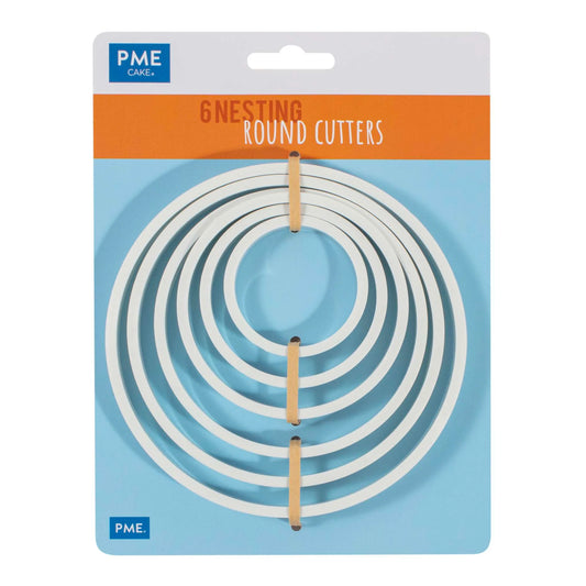 PME Round Fondant Cutters - Set Of 6