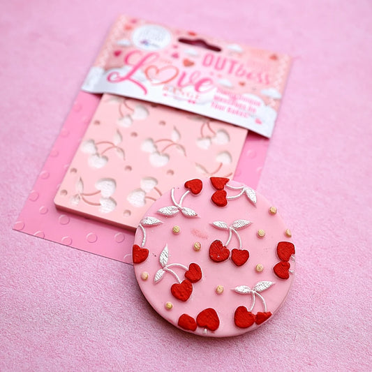 OUTboss Love Texture Tile - Heart Cherries - Regular Size