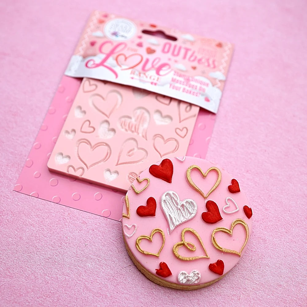 OUTboss Love Texture Tile - Random Hearts - Regular Size